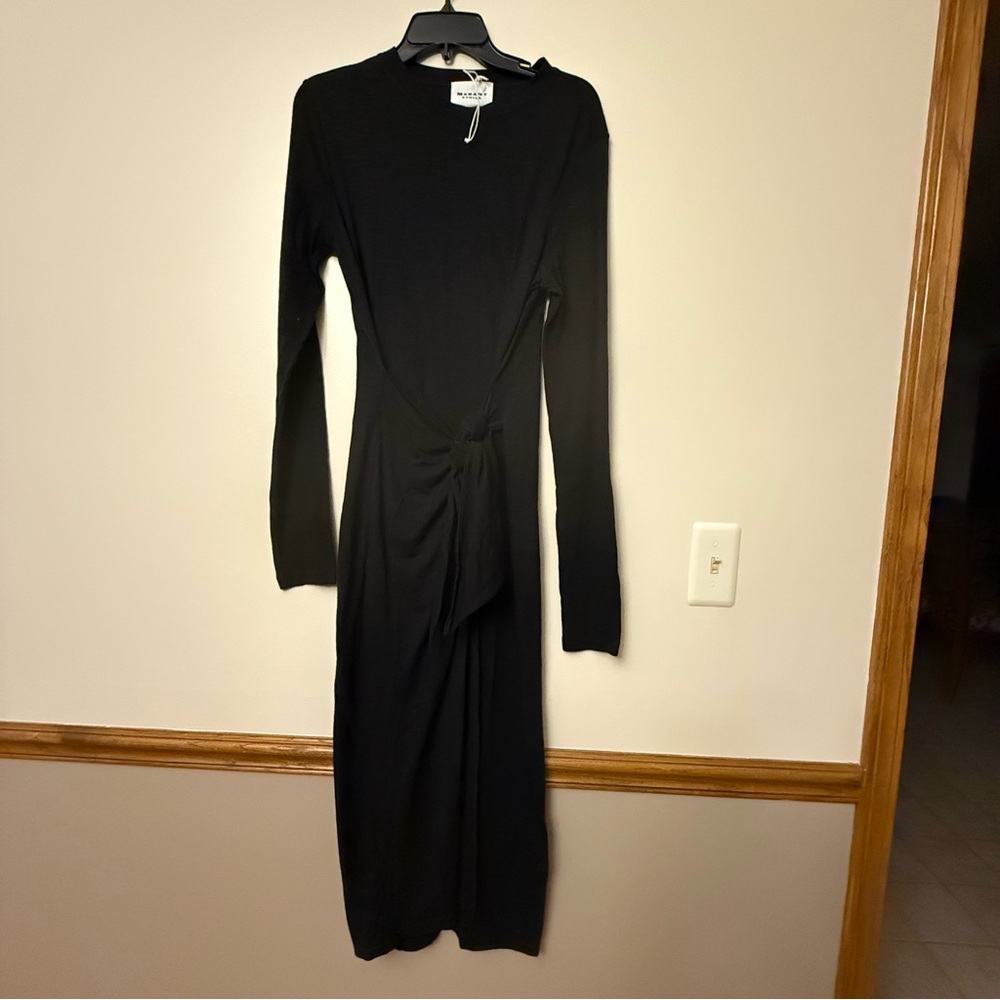 Isabel Marant Etoile Women's Black Lisy Long-Sleeve Dress - Picture 5 of 8